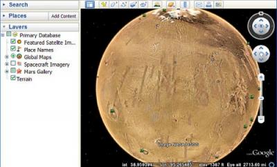 Google Earth actualiza la visión de Marte